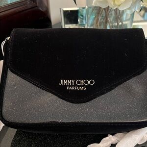 Jimmy Choo Black and Silver Clutch